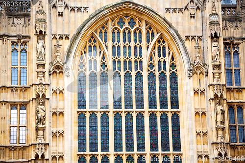 Image of old in  glass  window    structure and  