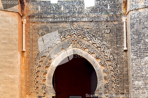 Image of   in morocco africa ancien and wall ornate   yellow