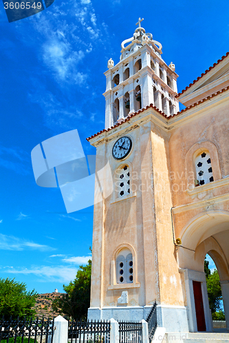 Image of in paros cyclades   old   village the sky