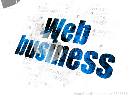 Image of Web design concept: Web Business on Digital background