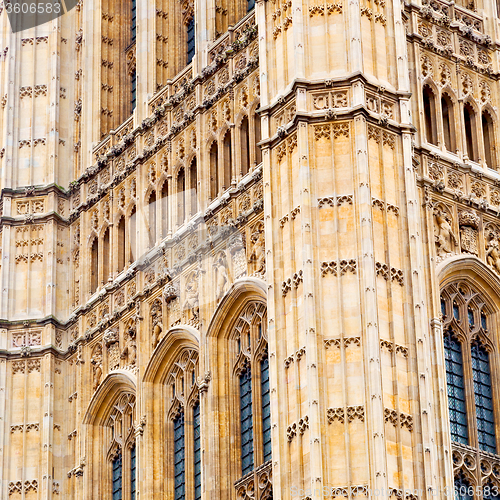 Image of old in london  historical    parliament glass  window    structu