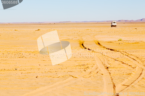 Image of sunshine in the desert of morocco sand and dune