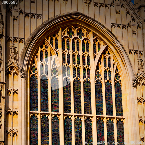 Image of old in london  historical    parliament glass  window    structu