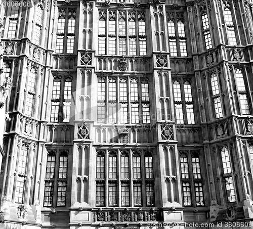 Image of old in london  historical    parliament glass  window    structu