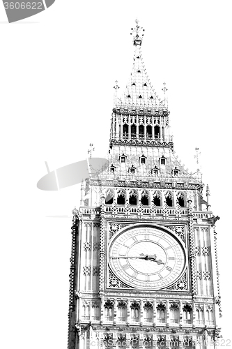 Image of london big ben and historical old construction england  aged cit