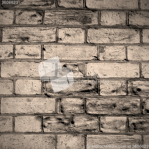 Image of in london abstract    texture of a ancien wall and ruined brick