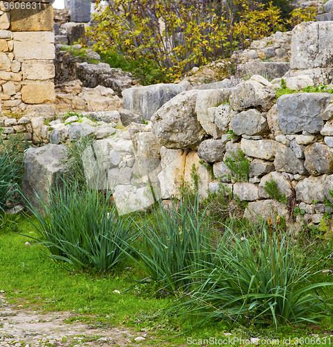 Image of volubilis in morocco africa the old roman deteriorated monument 