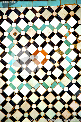 Image of abstract morocco in    tile the colorated pavement  