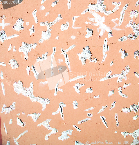 Image of pink in texture wall and  morocco africa abstract