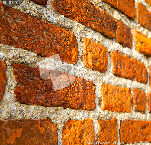 Image of milan    italy old church concrete wall  brick  