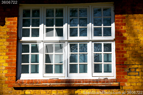 Image of   windon in england london brick and glass 