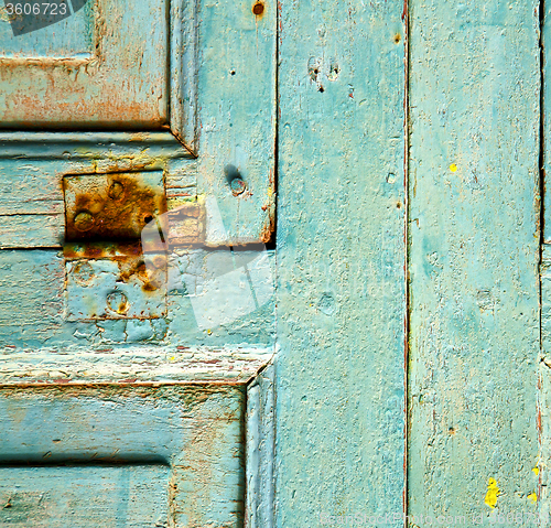 Image of  colorated dow door in lanzarote spain 