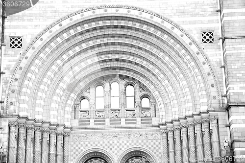 Image of old construction in london englan europe brick  wall and window 