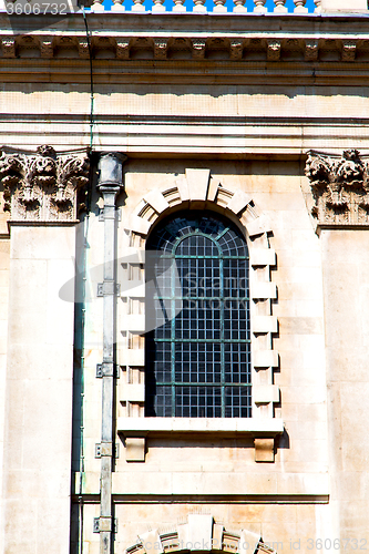 Image of old   in england   and glass the wall 
