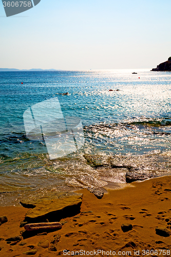 Image of bright in mediterranean see greece  