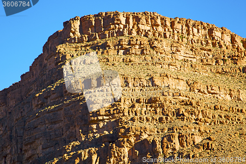 Image of in   africa morocco   valley dry mountain   hill