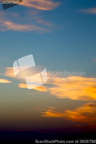 Image of in the red blue sky blurred color