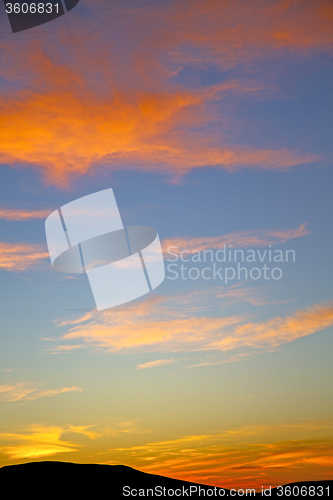 Image of the sunrise in mountains  background