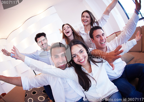 Image of group of friends taking selfie
