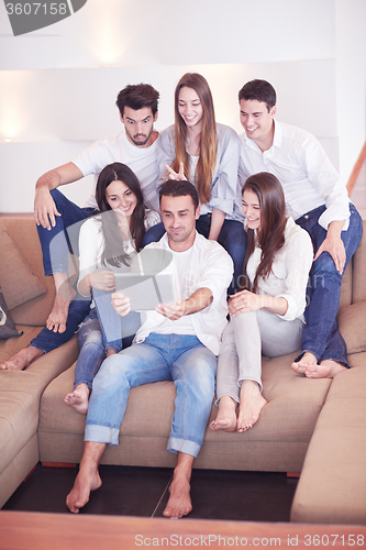 Image of group of friends taking selfie