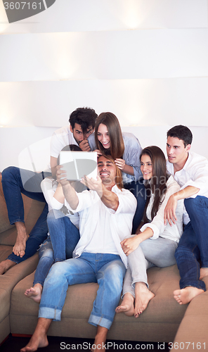 Image of group of friends taking selfie