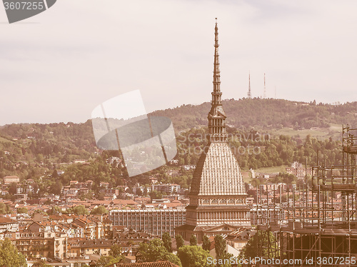 Image of Retro looking Mole Antonelliana Turin