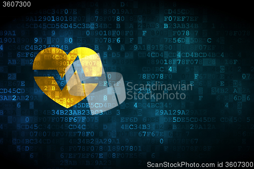 Image of Medicine concept: Heart on digital background