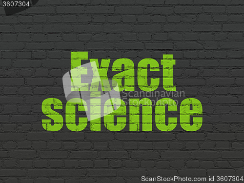 Image of Science concept: Exact Science on wall background