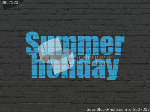 Image of Travel concept: Summer Holiday on wall background