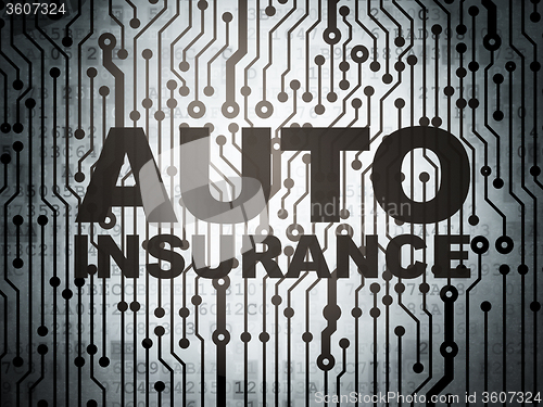 Image of Insurance concept: circuit board with Auto Insurance