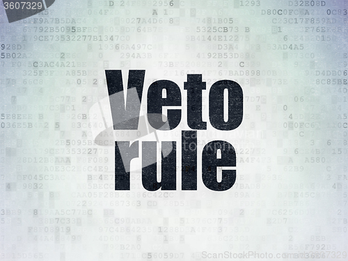 Image of Politics concept: Veto Rule on Digital Paper background