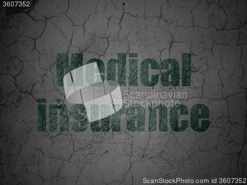 Image of Insurance concept: Medical Insurance on grunge wall background