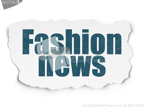 Image of News concept: Fashion News on Torn Paper background
