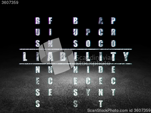 Image of Insurance concept: Liability in Crossword Puzzle