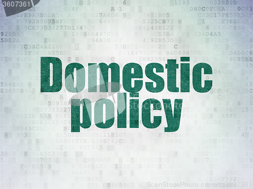 Image of Political concept: Domestic Policy on Digital Paper background