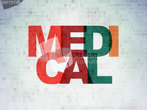 Image of Medicine concept: Medical on Digital Paper background