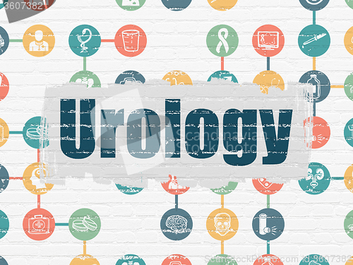 Image of Medicine concept: Urology on wall background