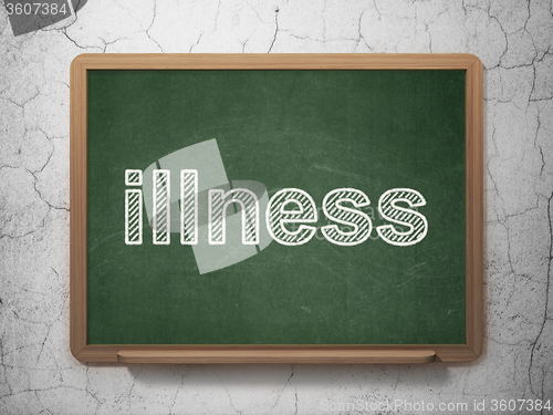 Image of Healthcare concept: Illness on chalkboard background