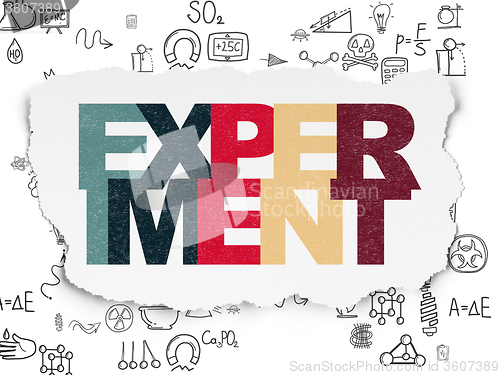 Image of Science concept: Experiment on Torn Paper background