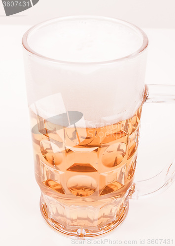 Image of Retro looking Lager beer glass