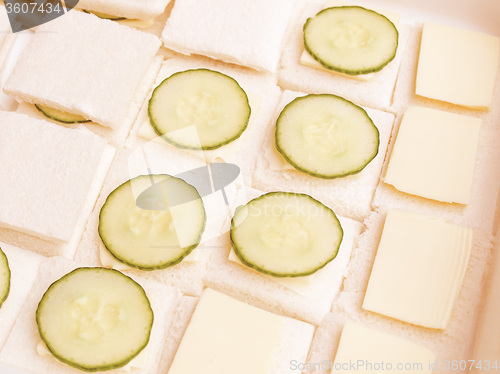 Image of Retro looking Cucumber sandwich