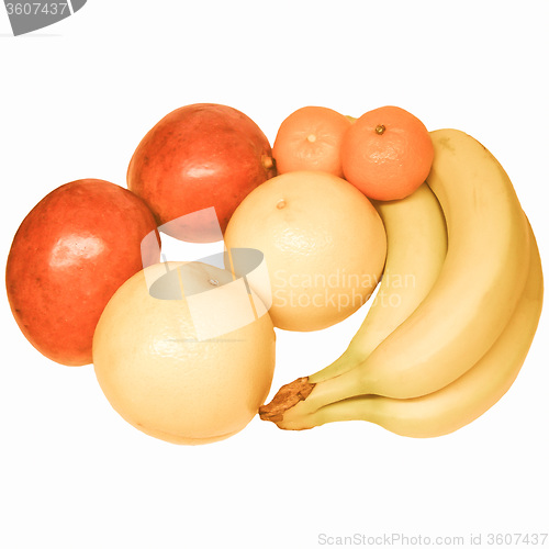 Image of Retro looking Fruits picture