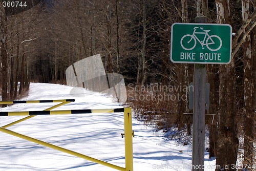 Image of Bike Trail In Winter