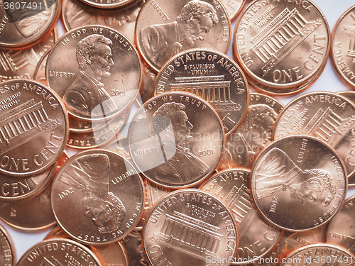 Image of Dollar coins background