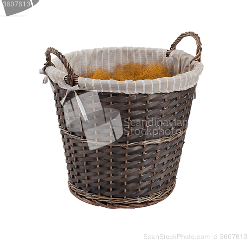 Image of Dark rattan basket 