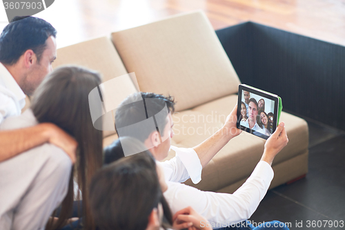 Image of group of friends taking selfie