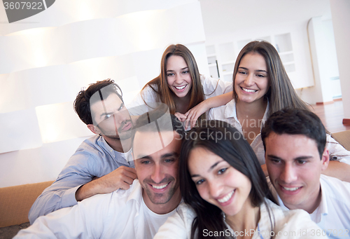 Image of group of friends taking selfie