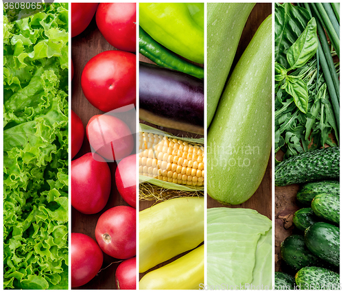 Image of Healthy fresh vegetables background