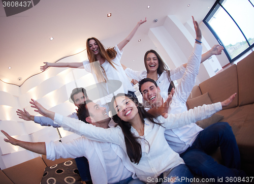 Image of group of friends taking selfie