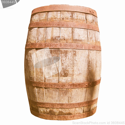 Image of Retro looking Wooden barrel cask